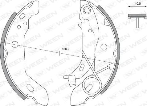 Ween 152-2411 - Kit ganasce freno autozon.pro