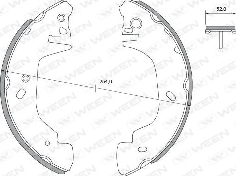 Ween 152-2412 - Kit ganasce freno autozon.pro