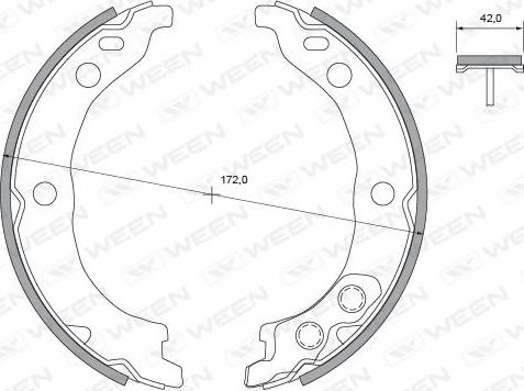 Ween 152-2484 - Kit ganasce, Freno stazionamento autozon.pro