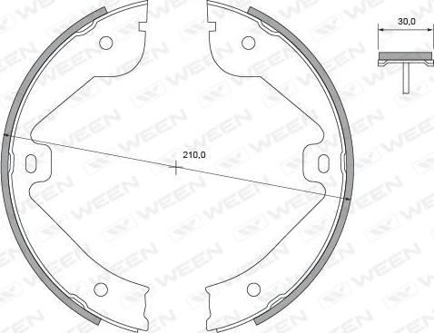 Ween 152-2485 - Kit ganasce, Freno stazionamento autozon.pro