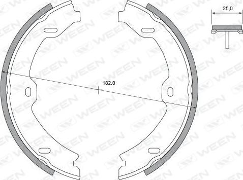 Ween 152-2486 - Kit ganasce, Freno stazionamento autozon.pro