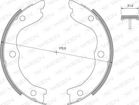 Ween 152-2481 - Kit ganasce, Freno stazionamento autozon.pro