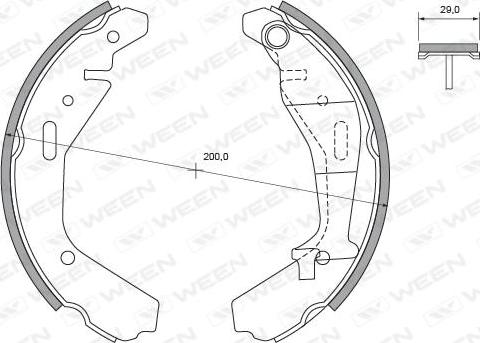 Ween 152-2488 - Kit ganasce freno autozon.pro