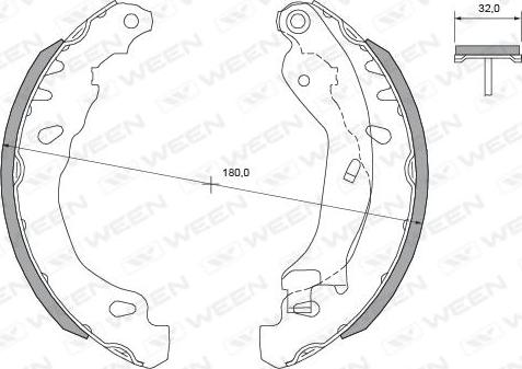 Ween 152-2482 - Kit ganasce freno autozon.pro