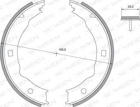 Ween 152-2439 - Kit ganasce, Freno stazionamento autozon.pro