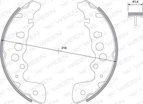 Ween 152-2435 - Kit ganasce freno autozon.pro