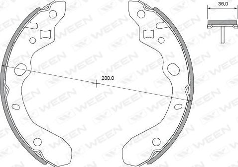 Ween 152-2430 - Kit ganasce freno autozon.pro