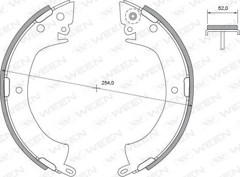 Ween 152-2433 - Kit ganasce freno autozon.pro