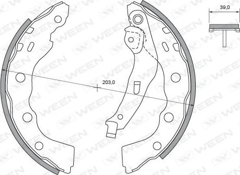 Ween 152-2432 - Kit ganasce freno autozon.pro