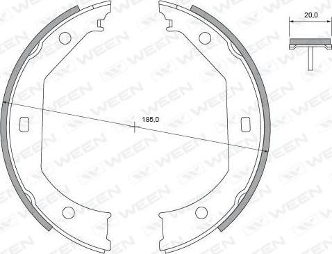 Ween 152-2428 - Kit ganasce, Freno stazionamento autozon.pro