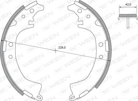 Ween 152-2423 - Kit ganasce freno autozon.pro