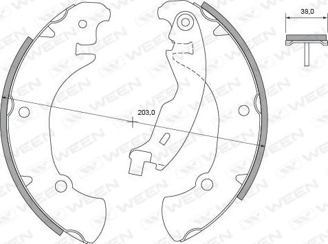 Ween 152-2427 - Kit ganasce freno autozon.pro