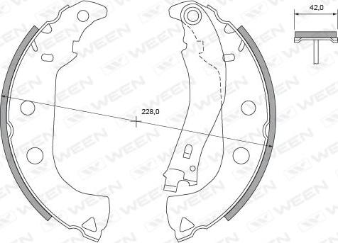 Ween 152-2474 - Kit ganasce freno autozon.pro