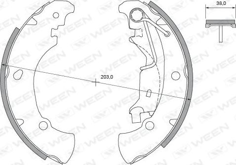 Ween 152-2475 - Kit ganasce freno autozon.pro