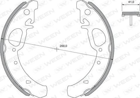 Ween 152-2470 - Kit ganasce freno autozon.pro