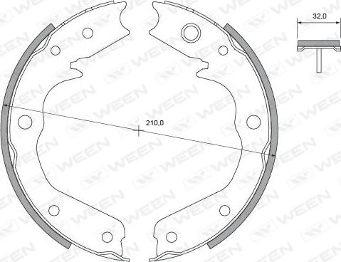 Ween 152-2477 - Kit ganasce, Freno stazionamento autozon.pro