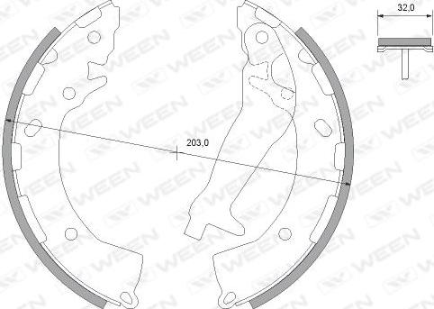 Ween 152-2501 - Kit ganasce freno autozon.pro