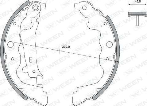 Ween 152-2502 - Kit ganasce freno autozon.pro