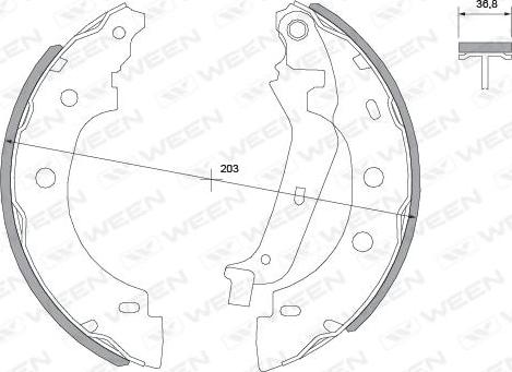 Ween 152-2049 - Kit ganasce freno autozon.pro