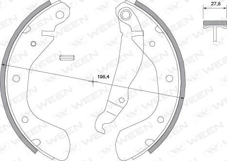 Ween 152-2044 - Kit ganasce freno autozon.pro