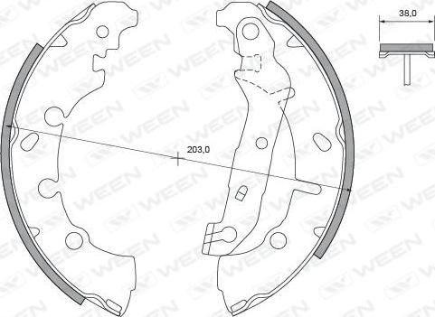 Ween 152-2041 - Kit ganasce freno autozon.pro