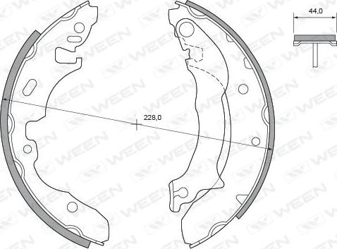 Ween 152-2043 - Kit ganasce freno autozon.pro