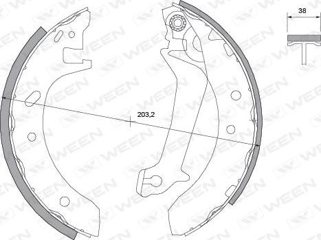 Ween 152-2042 - Kit ganasce freno autozon.pro