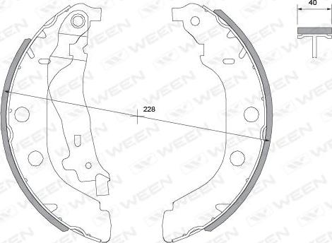 Ween 152-2047 - Kit ganasce freno autozon.pro