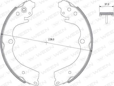 Ween 152-2059 - Kit ganasce freno autozon.pro