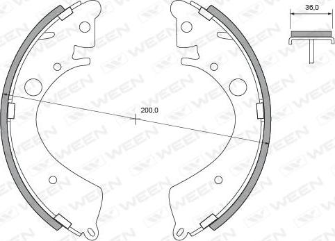 Ween 152-2056 - Kit ganasce freno autozon.pro