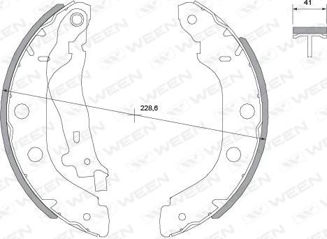 Ween 152-2050 - Kit ganasce freno autozon.pro