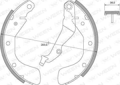 Ween 152-2051 - Kit ganasce freno autozon.pro