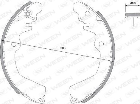 Ween 152-2058 - Kit ganasce freno autozon.pro