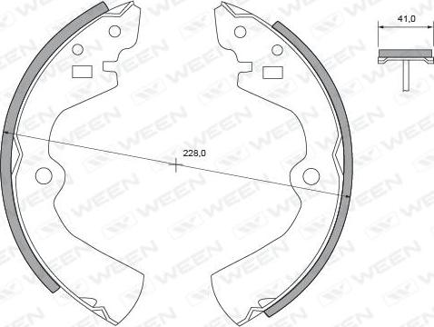 Ween 152-2052 - Kit ganasce freno autozon.pro