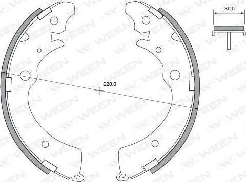 Ween 152-2057 - Kit ganasce freno autozon.pro