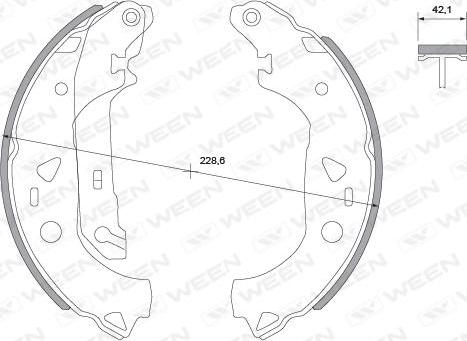 Ween 152-2009 - Kit ganasce freno autozon.pro