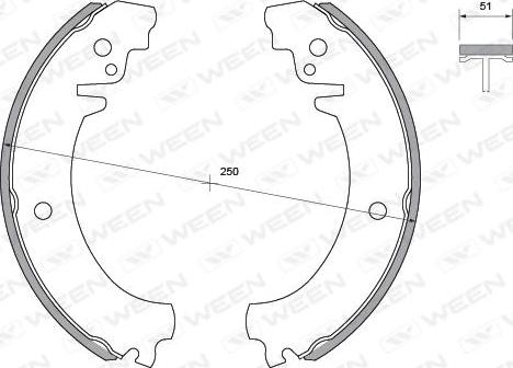 Ween 152-2001 - Kit ganasce freno autozon.pro