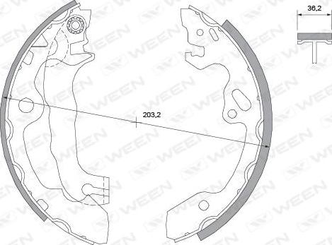 Ween 152-2008 - Kit ganasce freno autozon.pro