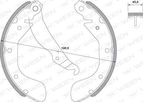 Ween 152-2003 - Kit ganasce freno autozon.pro