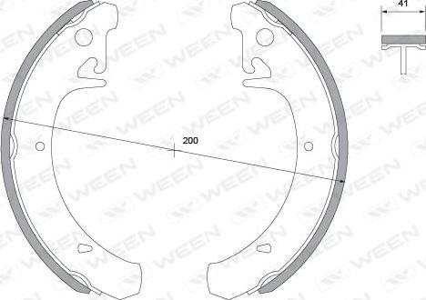 Ween 152-2002 - Kit ganasce freno autozon.pro