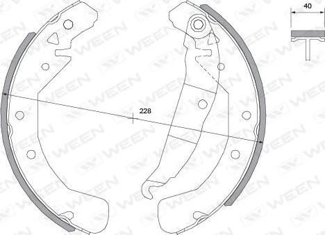 Ween 152-2007 - Kit ganasce freno autozon.pro