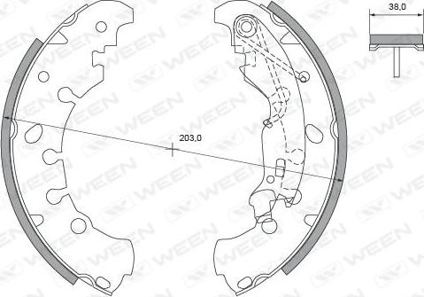 Ween 152-2019 - Kit ganasce freno autozon.pro