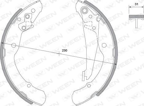 Ween 152-2014 - Kit ganasce freno autozon.pro