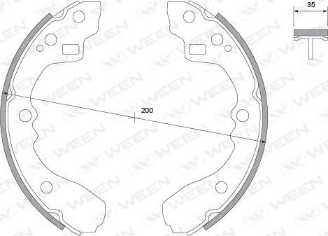 Ween 152-2015 - Kit ganasce freno autozon.pro