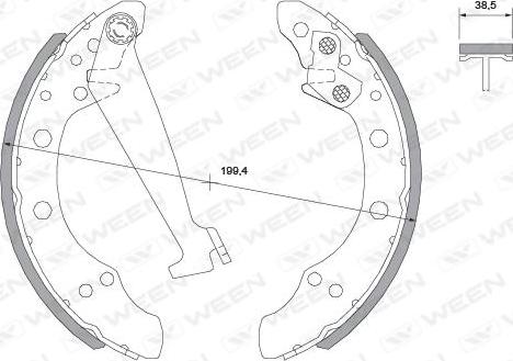 Ween 152-2016 - Kit ganasce freno autozon.pro