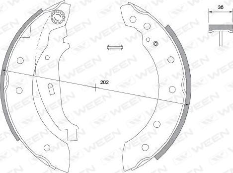 Ween 152-2010 - Kit ganasce freno autozon.pro