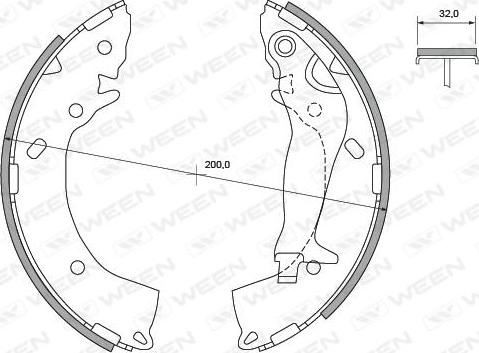 Ween 152-2011 - Kit ganasce freno autozon.pro