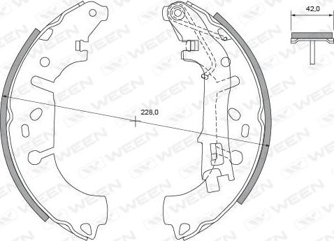 Ween 152-2018 - Kit ganasce freno autozon.pro