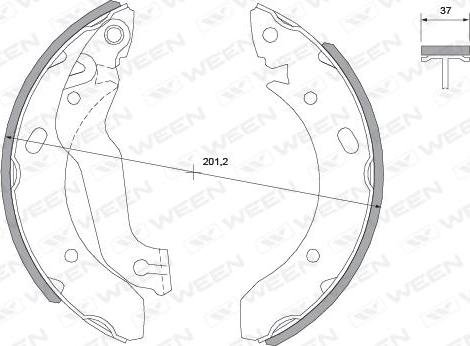 Ween 152-2013 - Kit ganasce freno autozon.pro