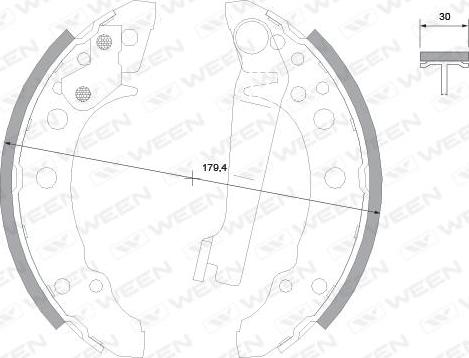 Ween 152-2017 - Kit ganasce freno autozon.pro